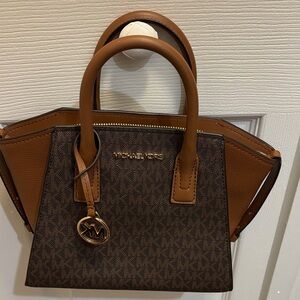 Michael Kors Brown and Tan Signature Tote Satchel